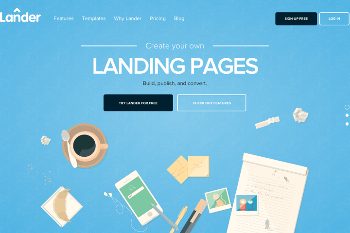 Lander 2 website preview